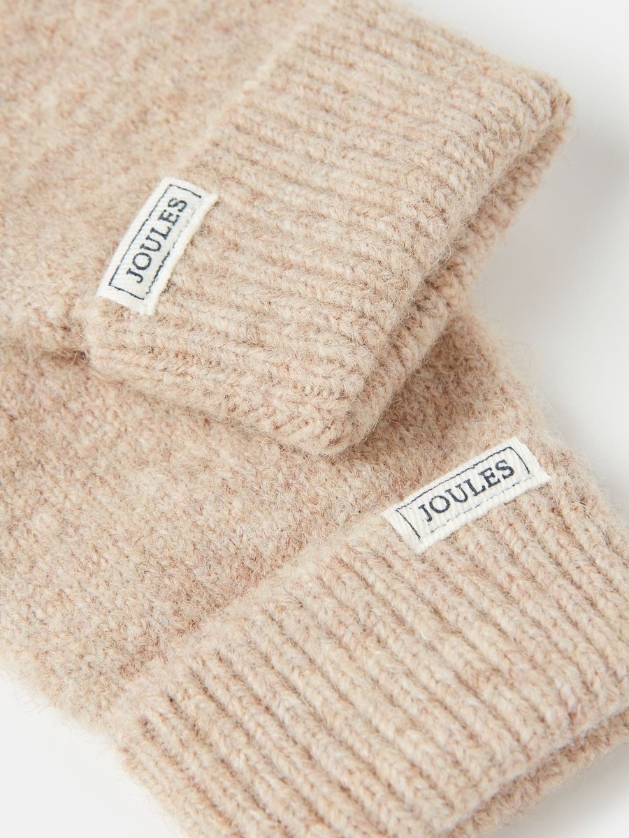 Caversham Oatmeal Knitted Gloves - RUTHERFORD & Co