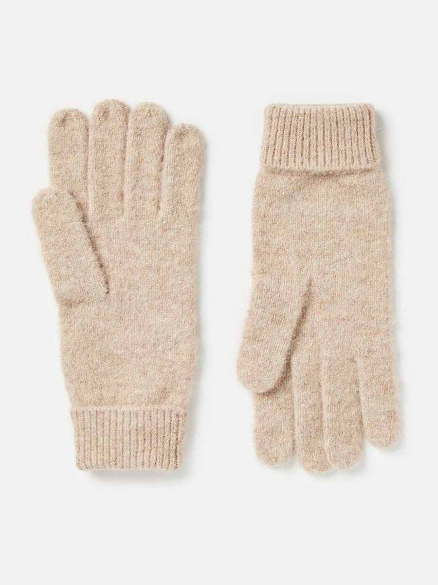 Caversham Oatmeal Knitted Gloves - RUTHERFORD & Co