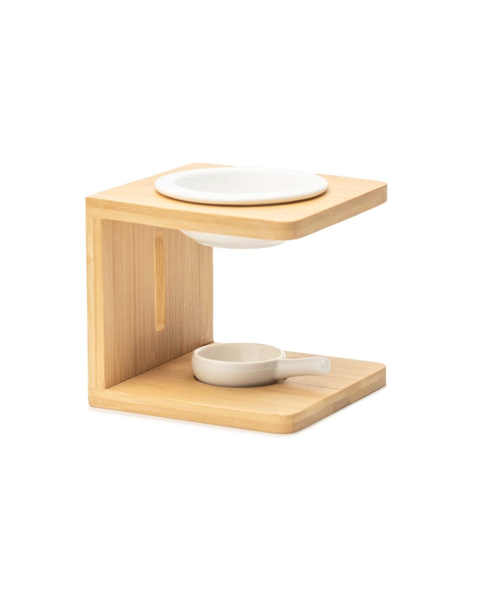 Ceramic & Bamboo Wax Melt Burner - RUTHERFORD & Co