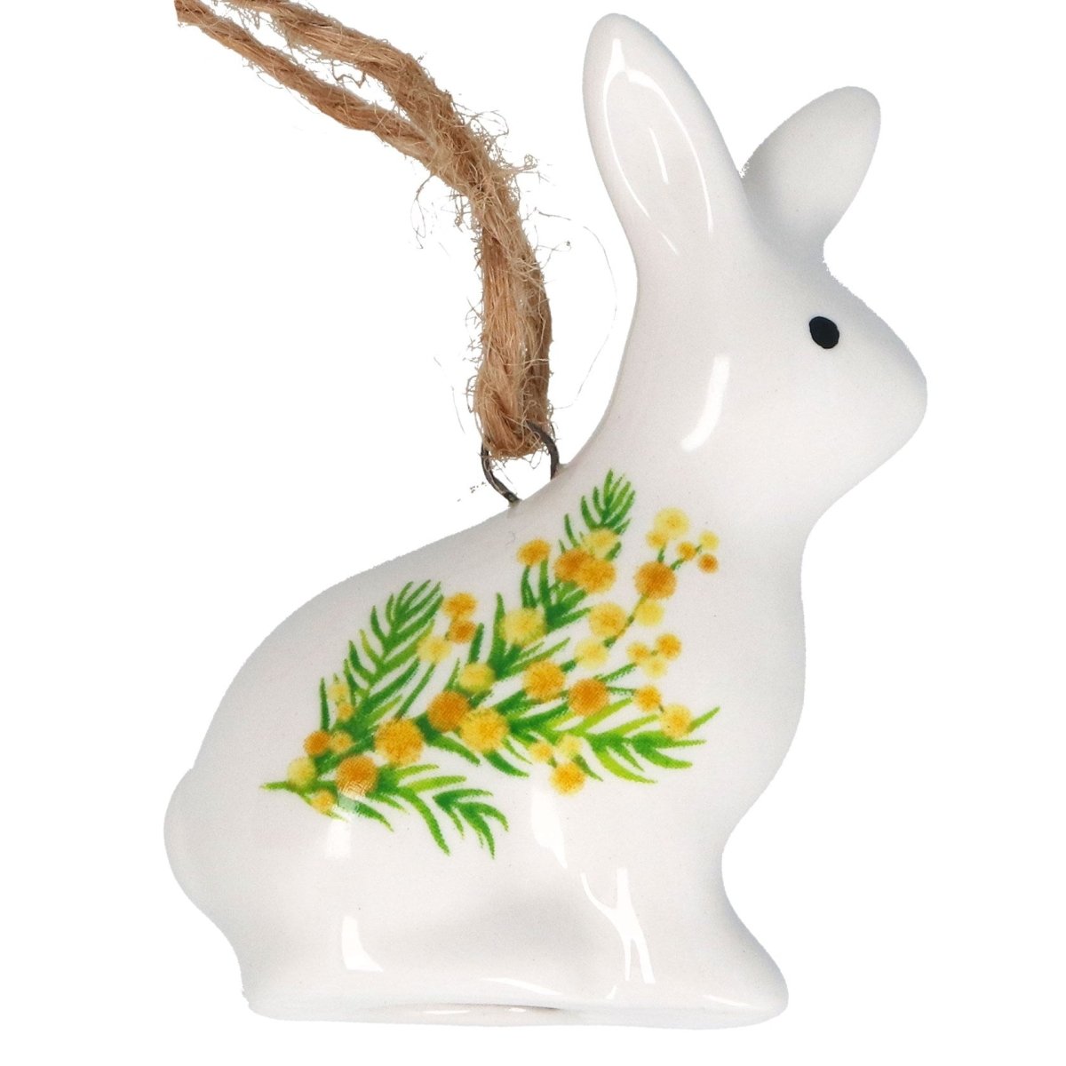 Ceramic Hanging Dec 7cm - Mimosa Bunny - RUTHERFORD & Co