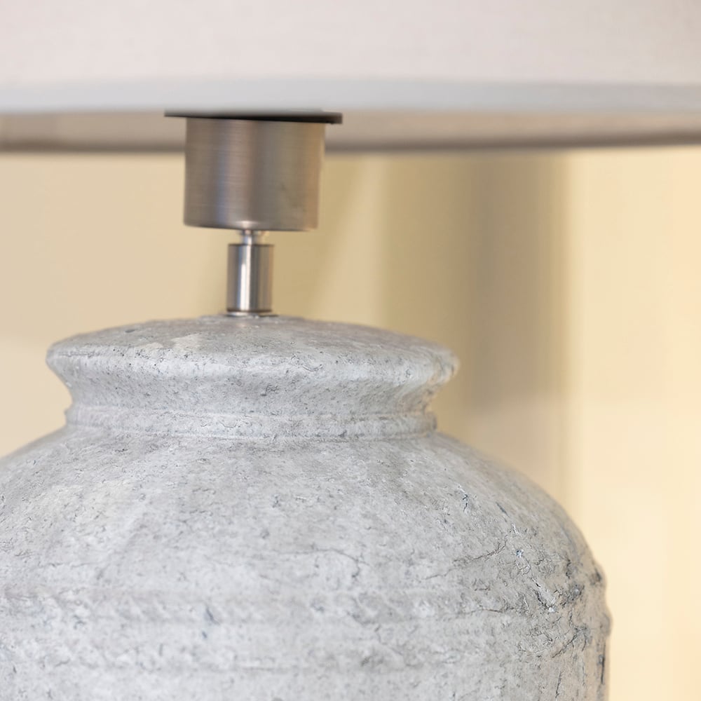 Ceramic Lamp Anya With Cream Shade - RUTHERFORD & Co