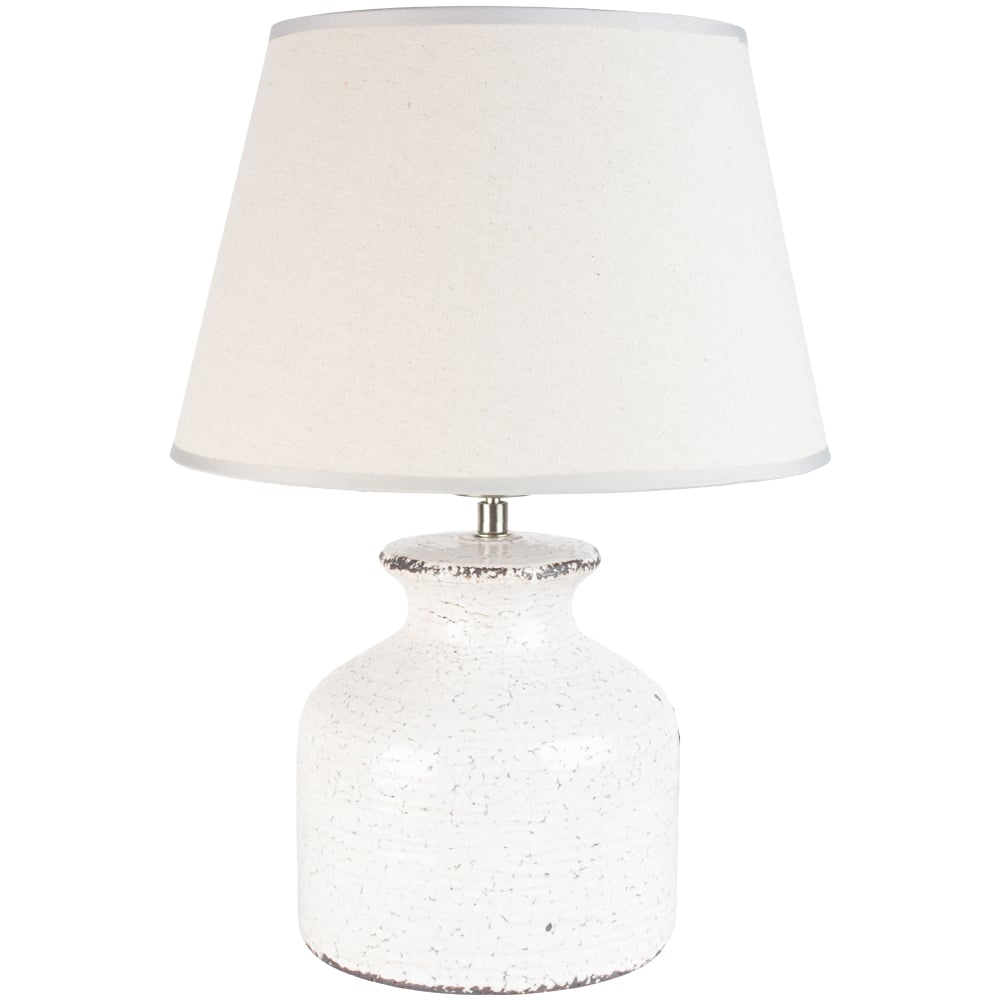 Ceramic Lamp Nico With Cream Shade - RUTHERFORD & Co