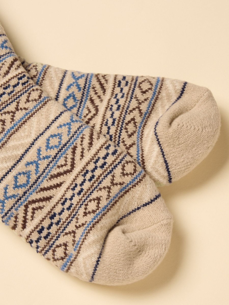 Chalet Neutral Cosy Lined Socks - RUTHERFORD & Co