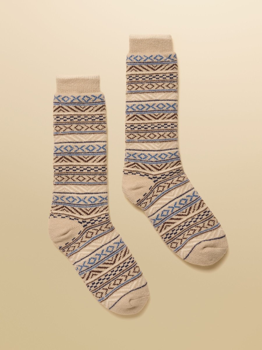 Chalet Neutral Cosy Lined Socks - RUTHERFORD & Co