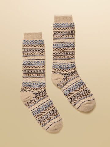 Chalet Neutral Cosy Lined Socks - RUTHERFORD & Co