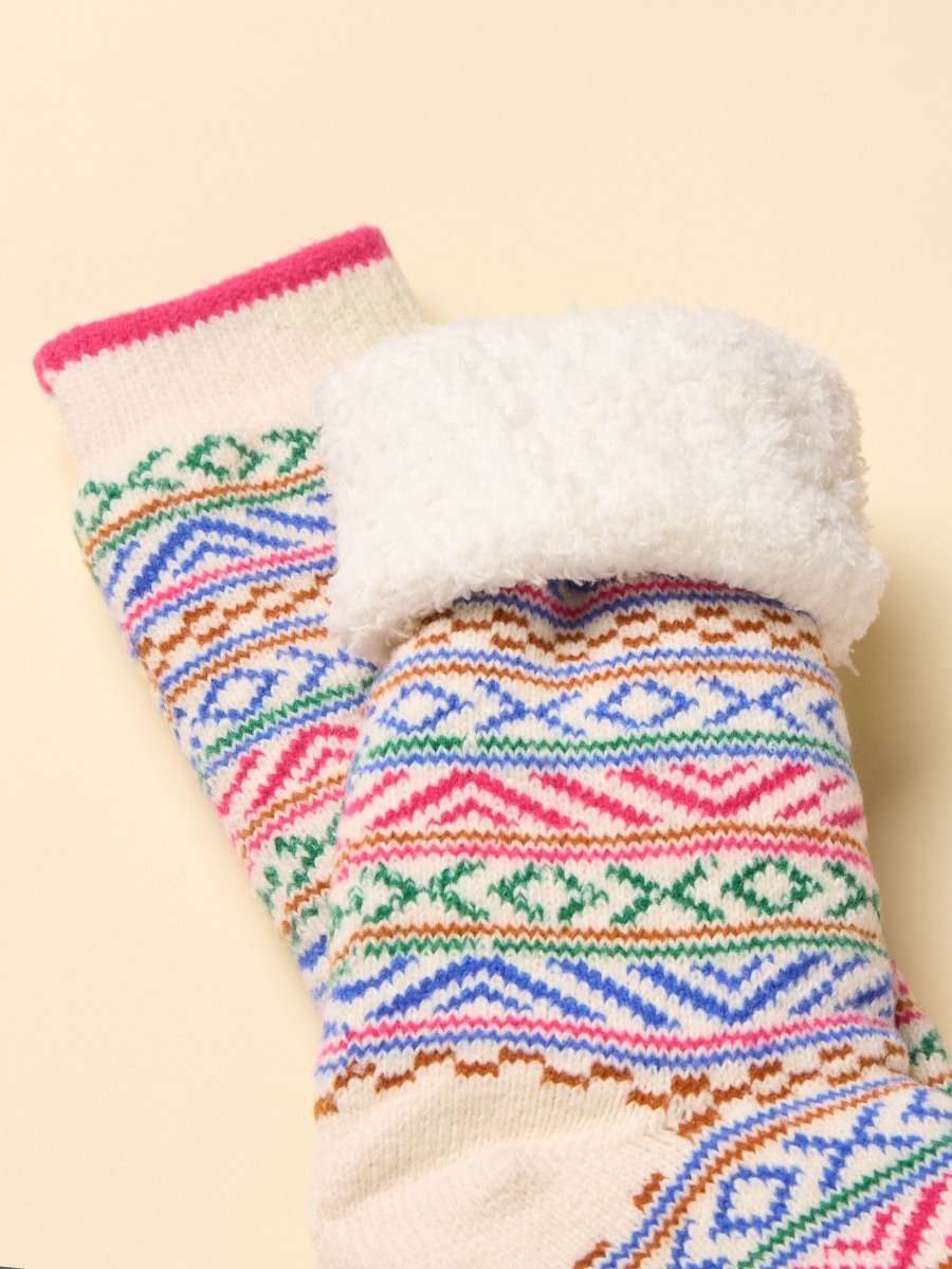 Chalet Pink Cosy Lined Socks - RUTHERFORD & Co
