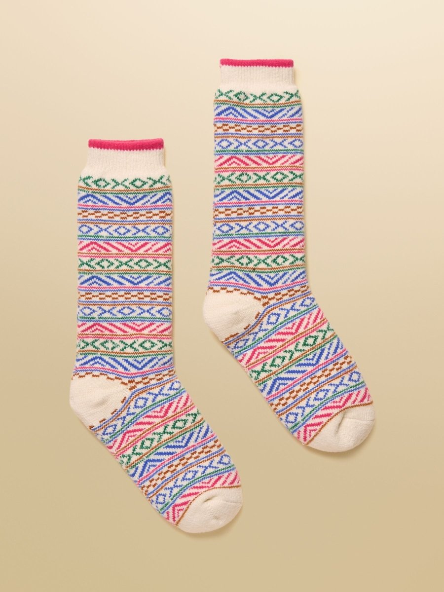 Chalet Pink Cosy Lined Socks - RUTHERFORD & Co