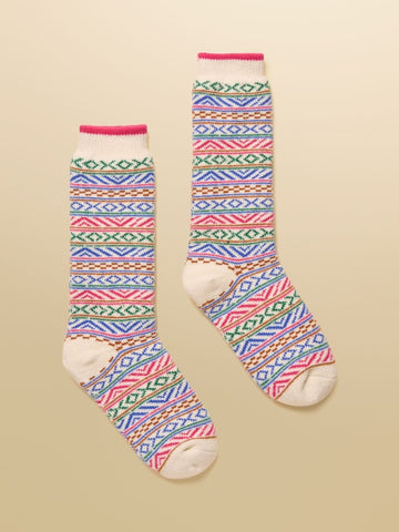 Chalet Pink Cosy Lined Socks - RUTHERFORD & Co