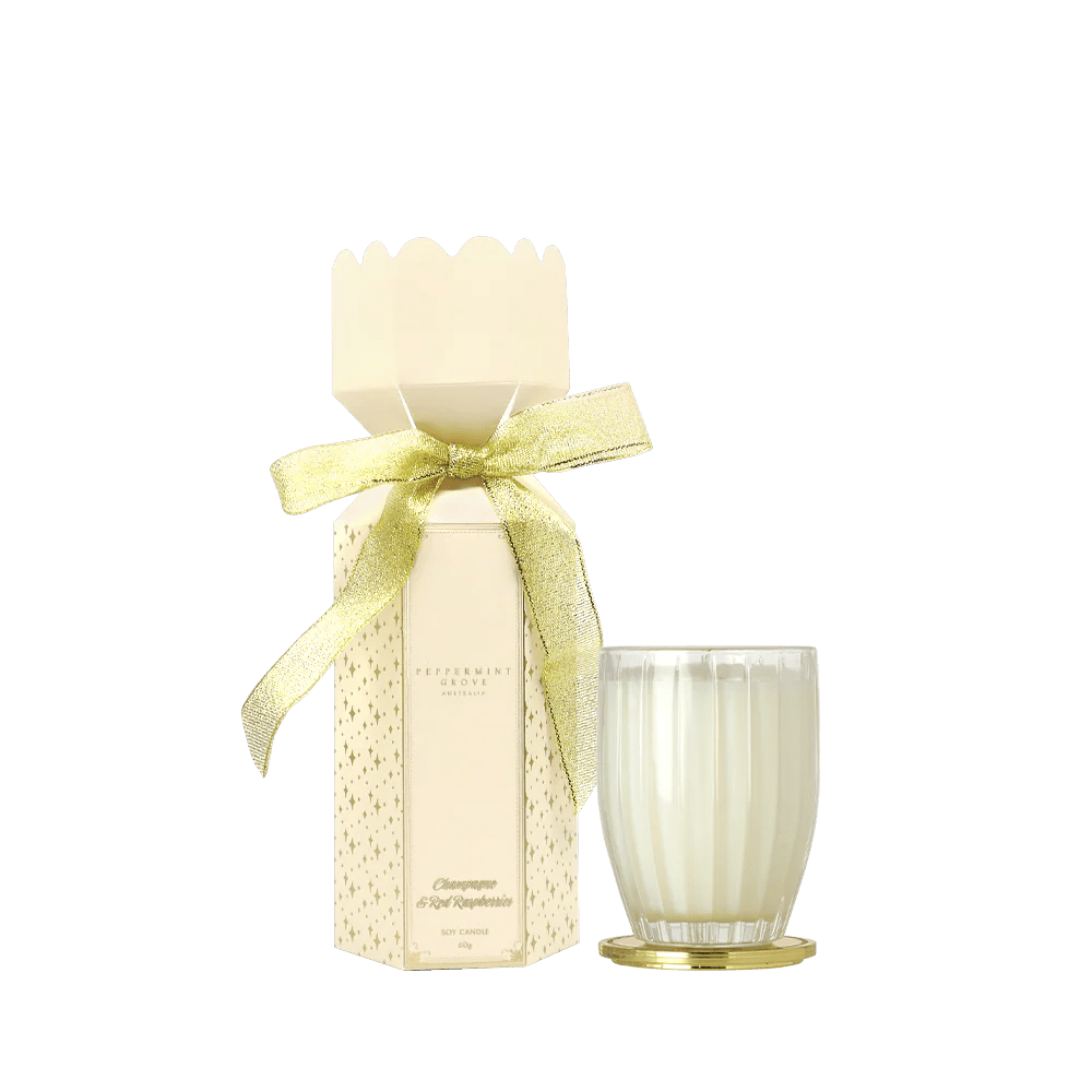 Champagne & Red Raspberries Mini Candle Bon - Bon 60g - RUTHERFORD & Co