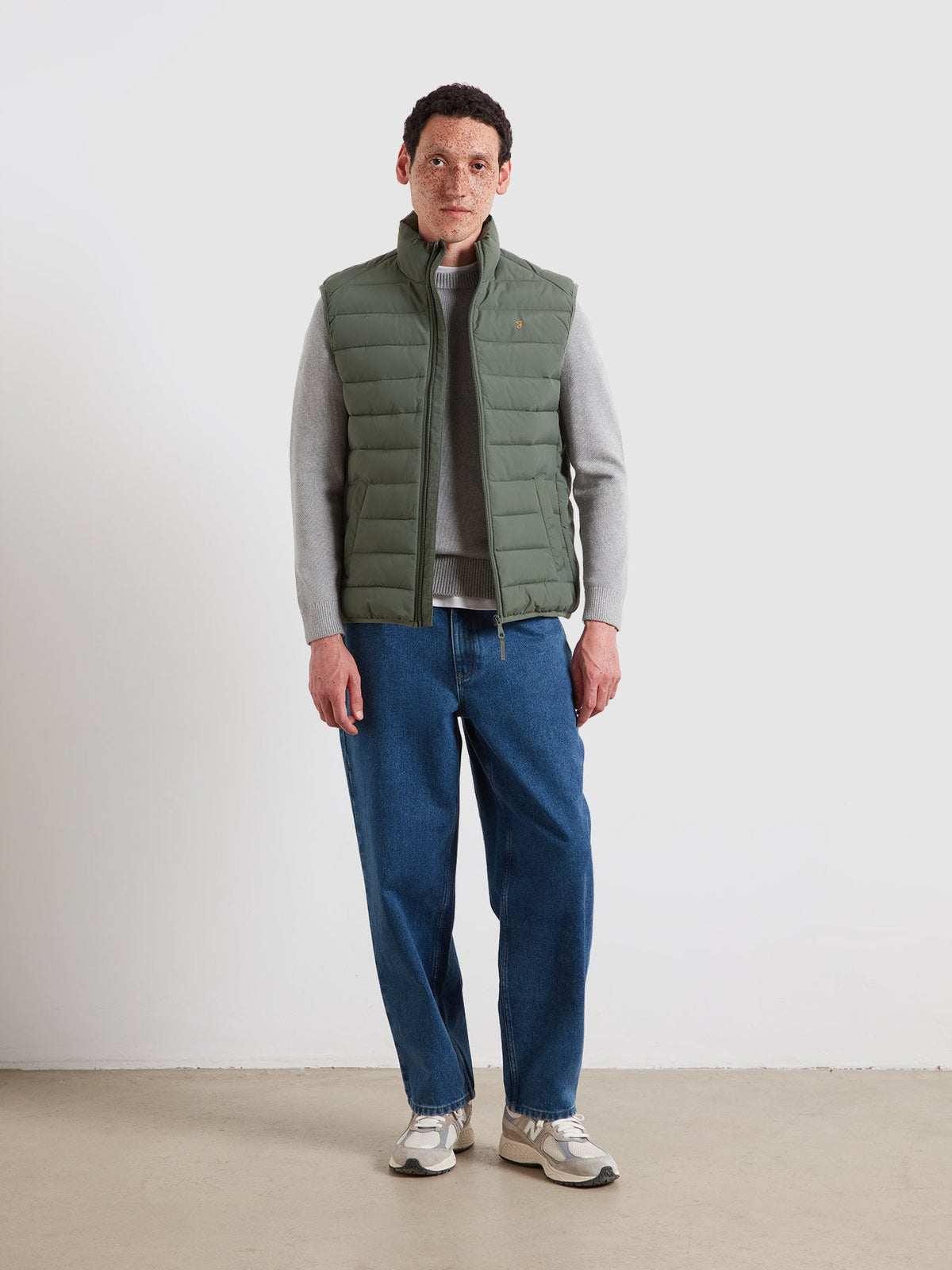 Kennedy Wadded Gilet In Rosemary