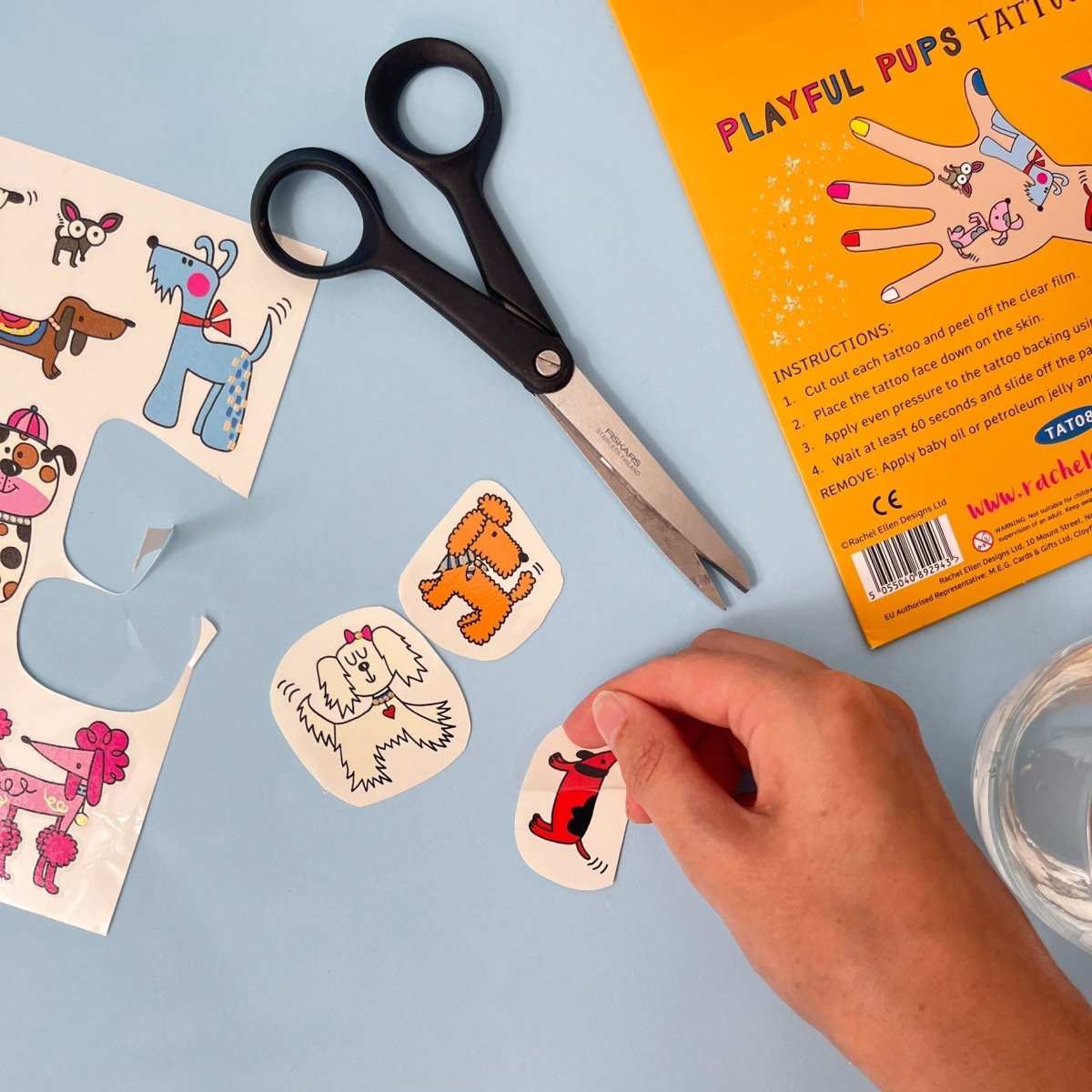 Children's 'Playful Pups' Dog Temporary Tattoos - RUTHERFORD & Co