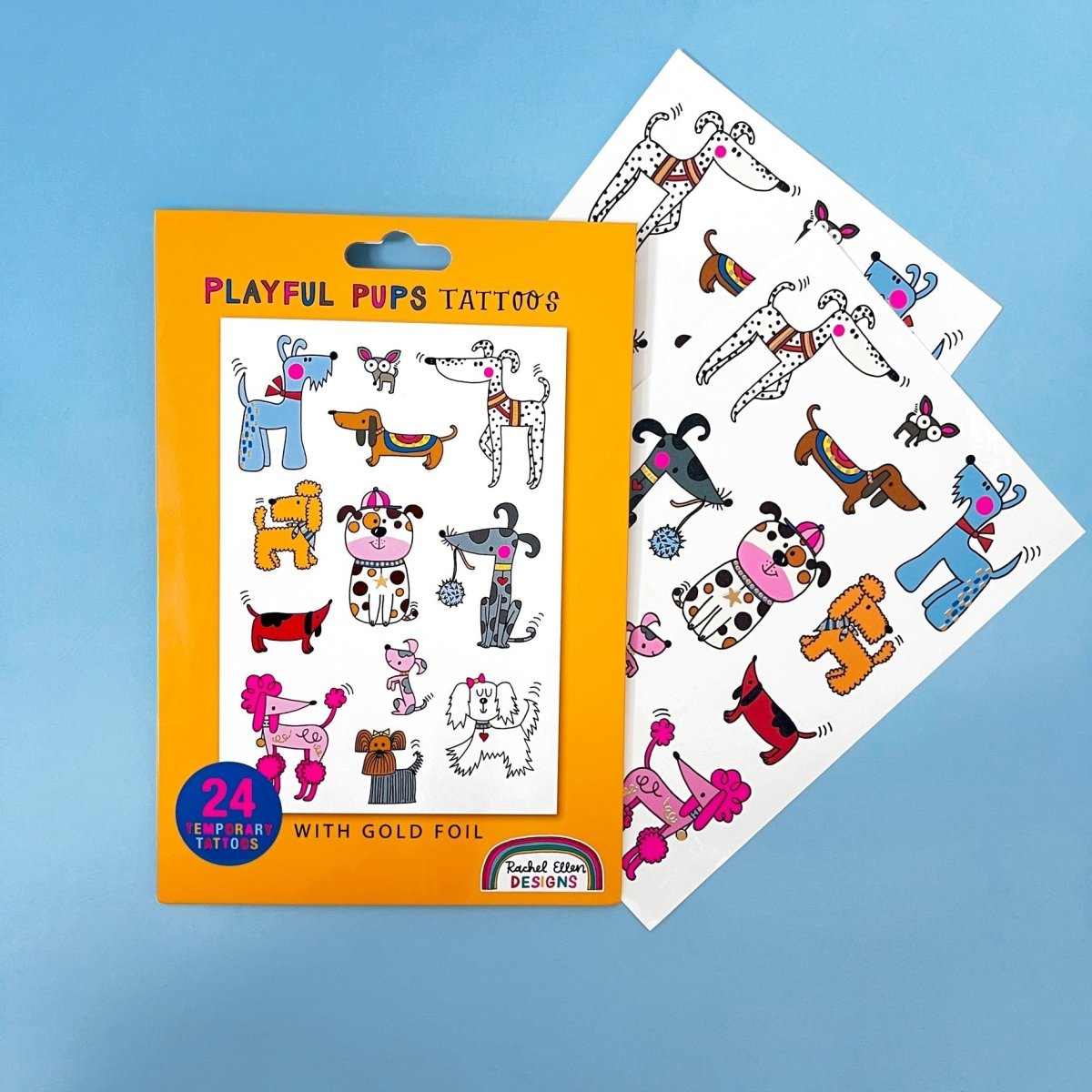 Children's 'Playful Pups' Dog Temporary Tattoos - RUTHERFORD & Co