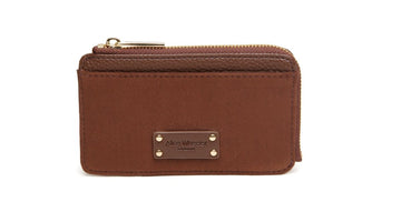 Chocolate - Kensington Suedette Coin and Card Purse - RUTHERFORD & Co