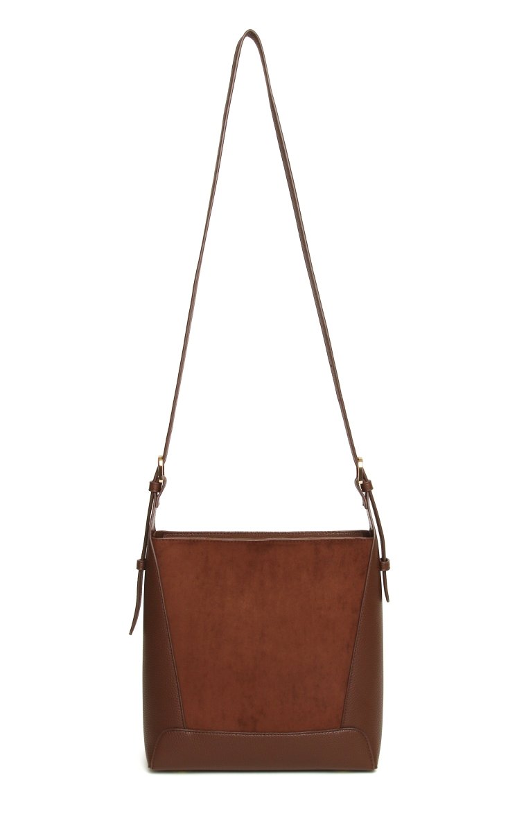 Chocolate - Kensington Suedette Crossbody Bag - RUTHERFORD & Co