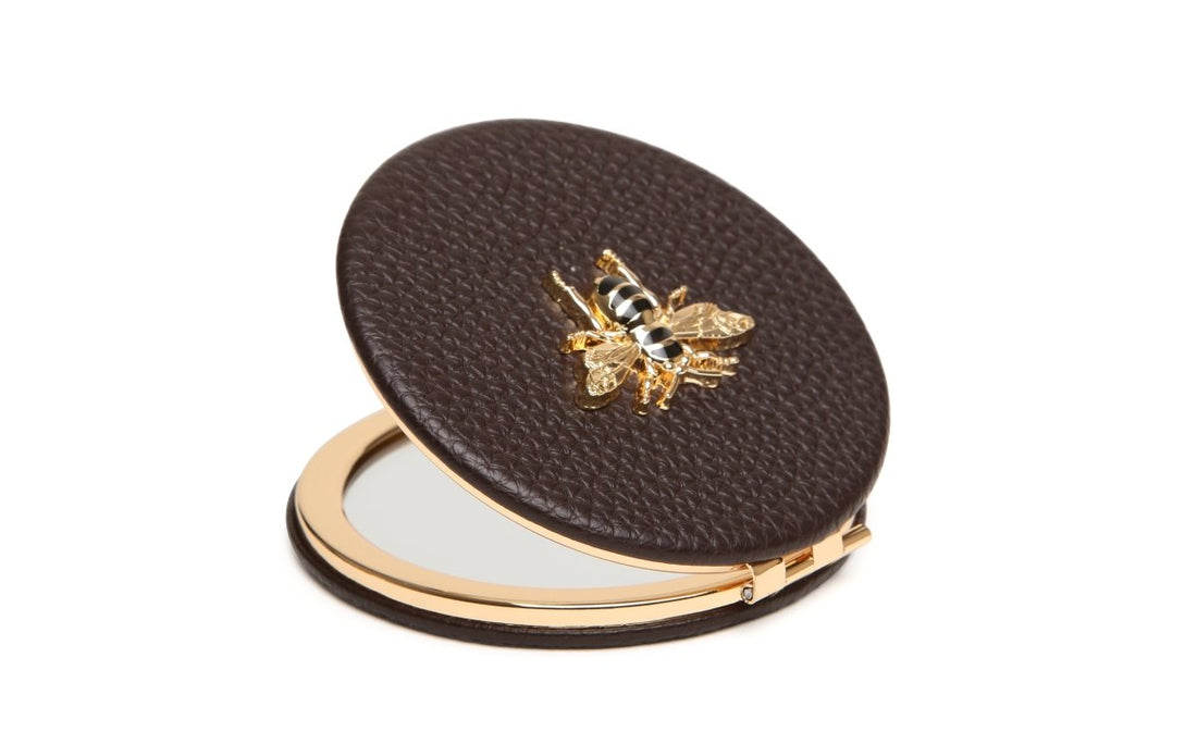 Chocolate - Round Mirror compact - RUTHERFORD & Co