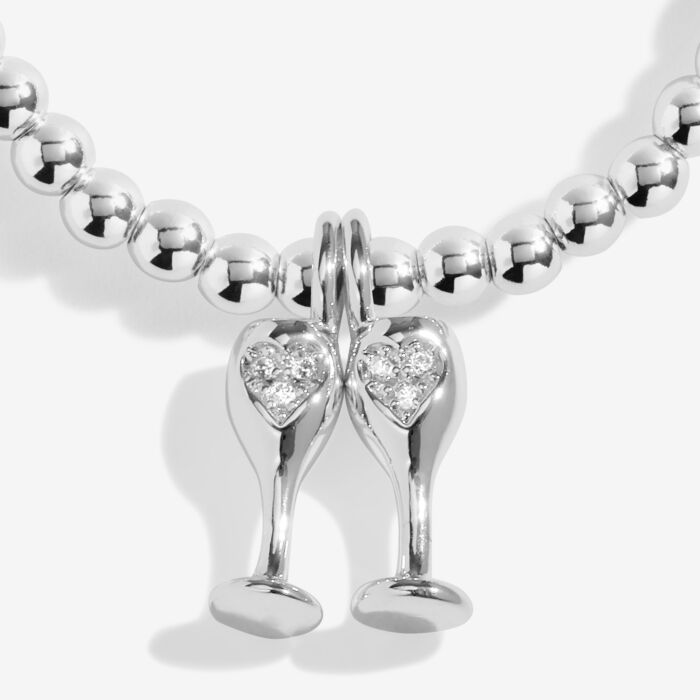 Christmas A Little 'Christmas Cheers' Bracelet in Silver Plating - RUTHERFORD & Co