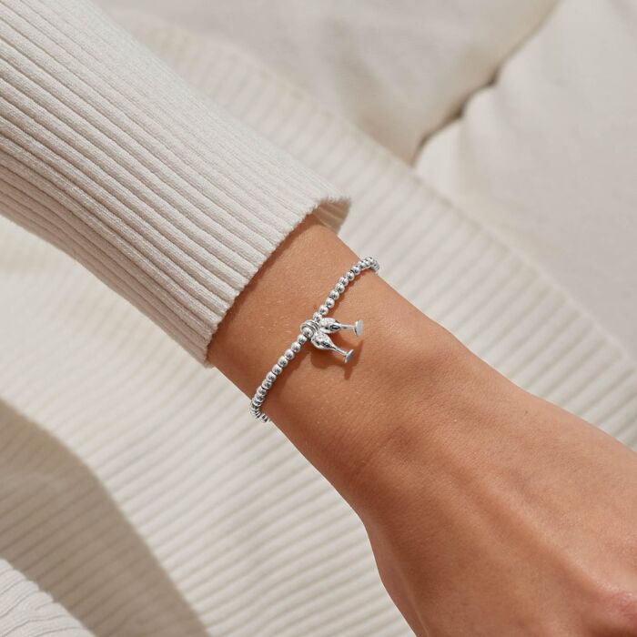 Christmas A Little 'Christmas Cheers' Bracelet in Silver Plating - RUTHERFORD & Co