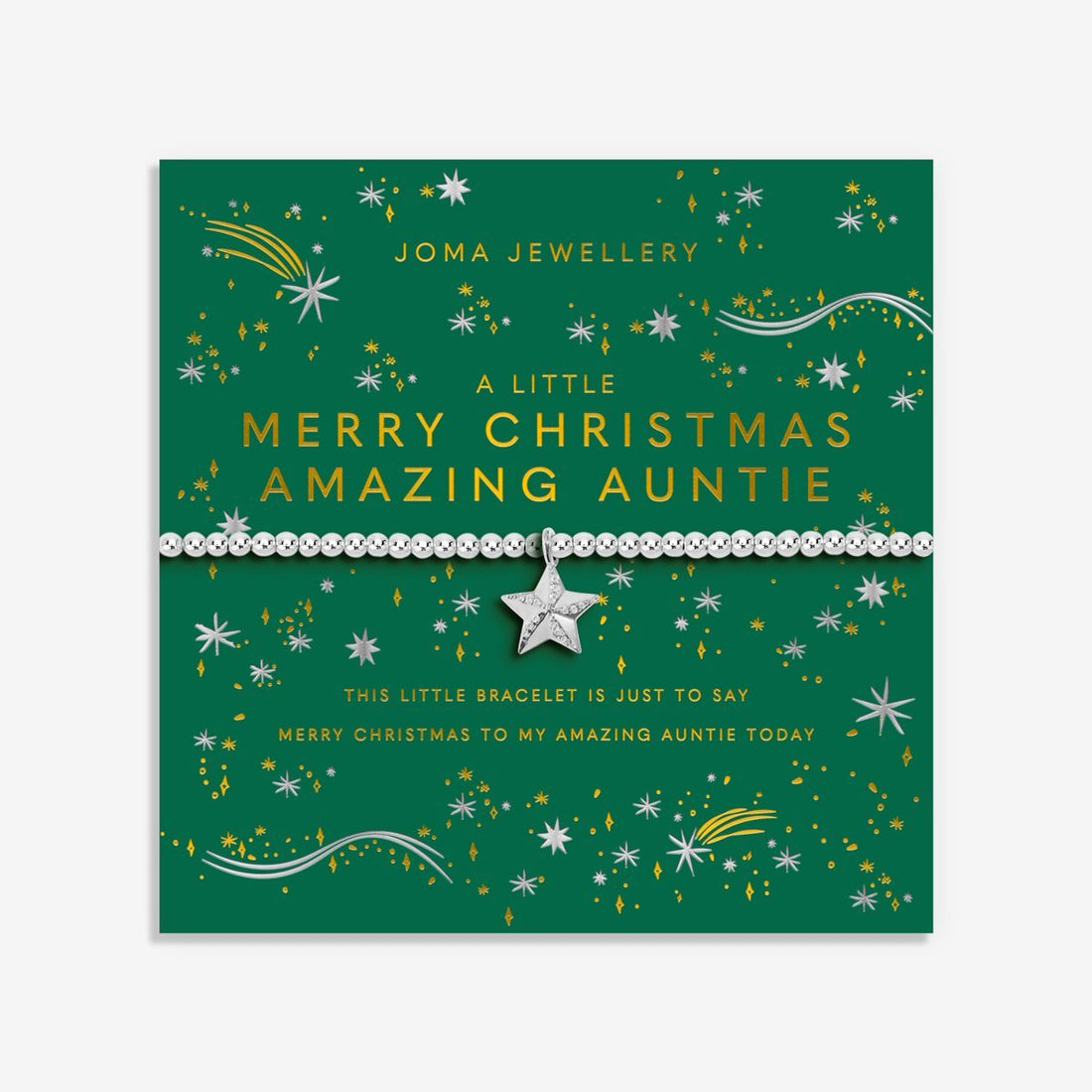 Christmas A Little 'Merry Christmas Auntie' Bracelet - RUTHERFORD & Co