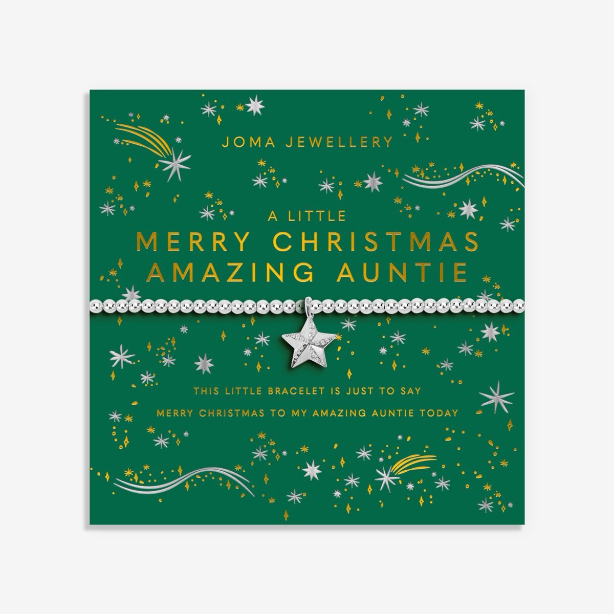 Christmas A Little 'Merry Christmas Auntie' Bracelet - RUTHERFORD & Co