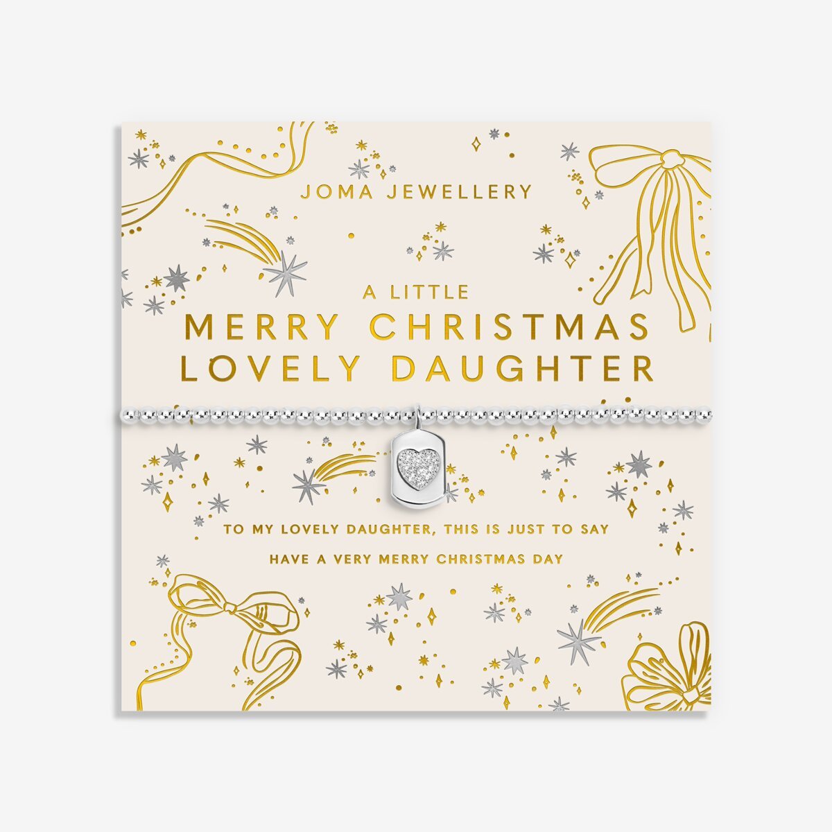 Christmas A Little 'Merry Christmas Lovely Daughter' Bracelet - RUTHERFORD & Co