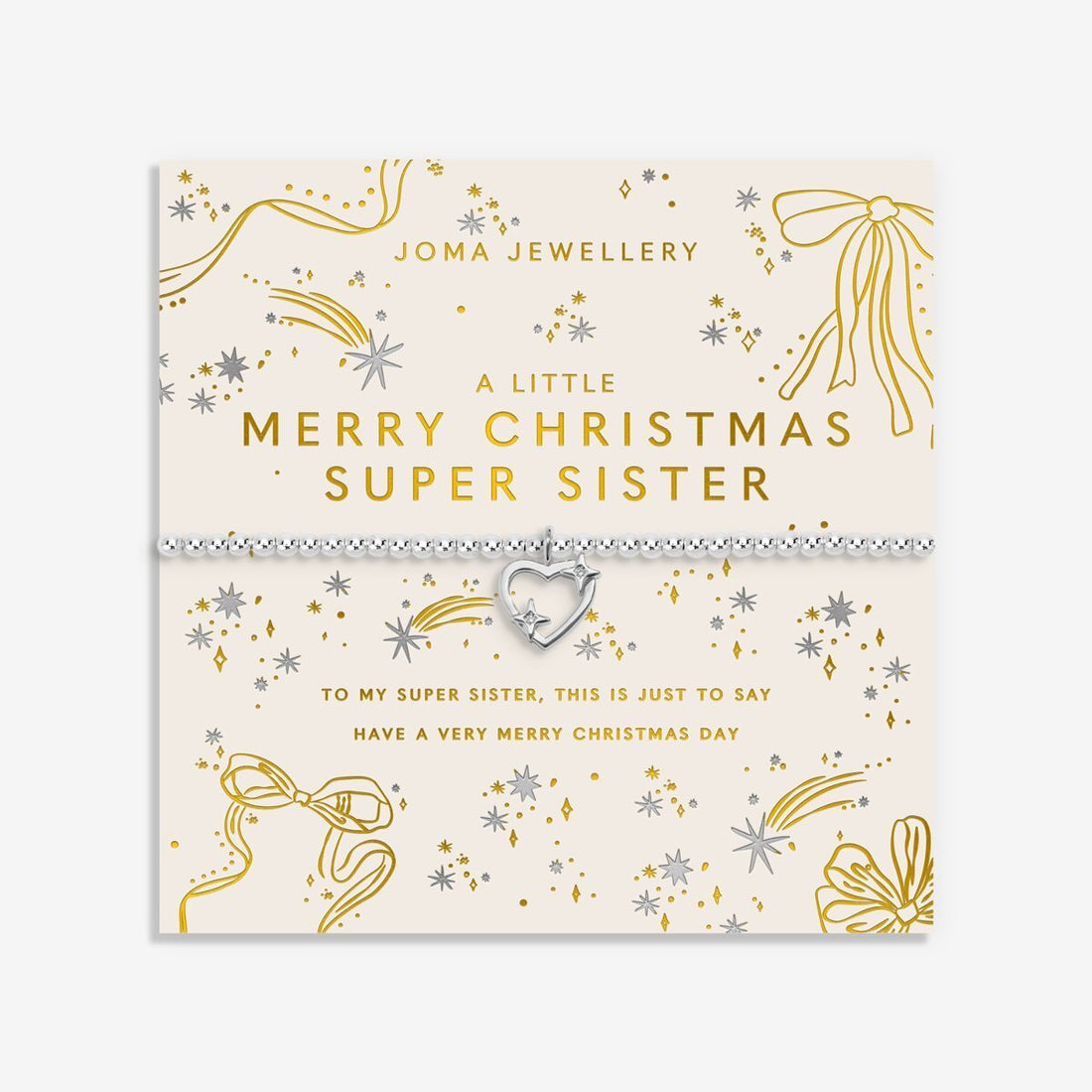 Christmas A Little 'Merry Christmas Super Sister' Bracelet - RUTHERFORD & Co