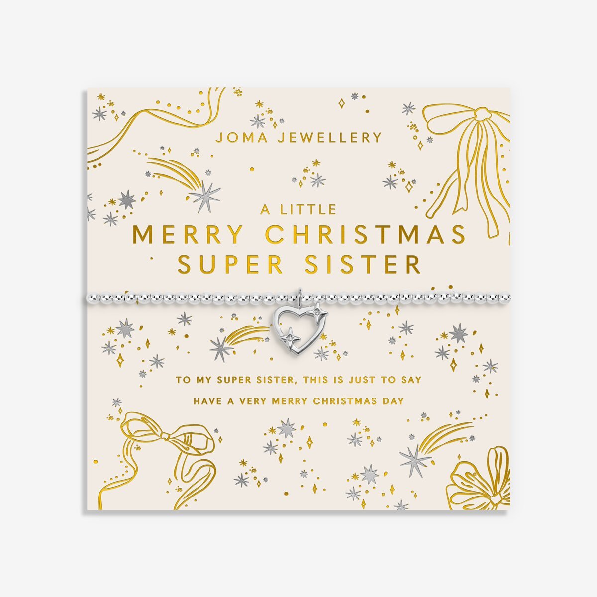 Christmas A Little 'Merry Christmas Super Sister' Bracelet - RUTHERFORD & Co