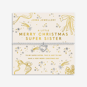 Christmas A Little 'Merry Christmas Super Sister' Bracelet - RUTHERFORD & Co