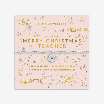 Christmas A Little 'Merry Christmas Teacher' Bracelet - RUTHERFORD & Co