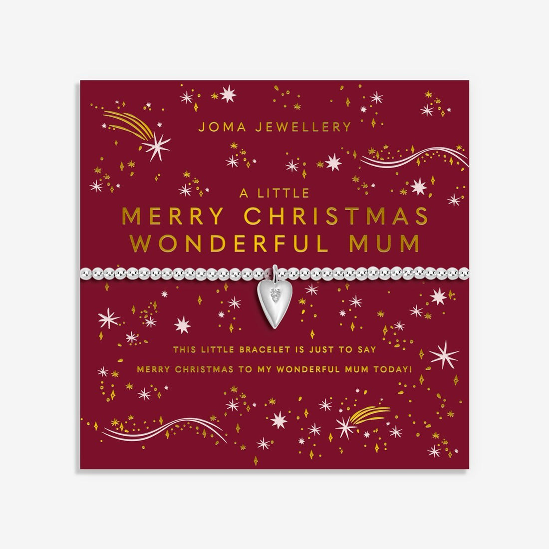 Christmas A Little 'Merry Christmas Wonderful Mum' Bracelet - RUTHERFORD & Co