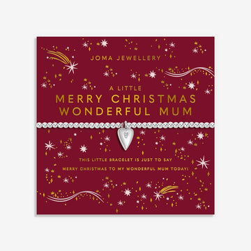 Christmas A Little 'Merry Christmas Wonderful Mum' Bracelet - RUTHERFORD & Co