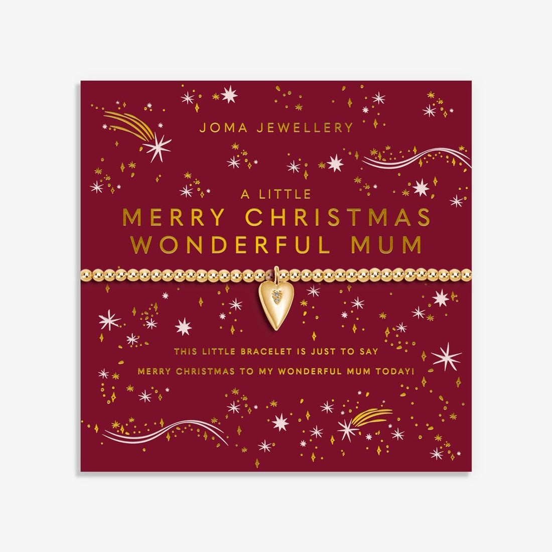 Christmas A Little 'Merry Christmas Wonderful Mum' Bracelet - RUTHERFORD & Co