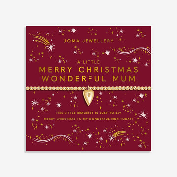 Christmas A Little 'Merry Christmas Wonderful Mum' Bracelet - RUTHERFORD & Co
