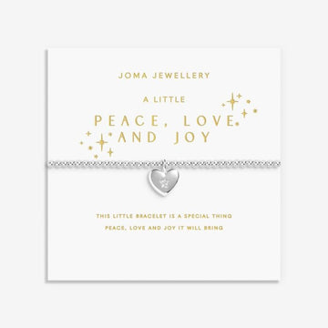 Christmas A Little 'Peace, Love and Joy' Bracelet in Silver Plating - RUTHERFORD & Co