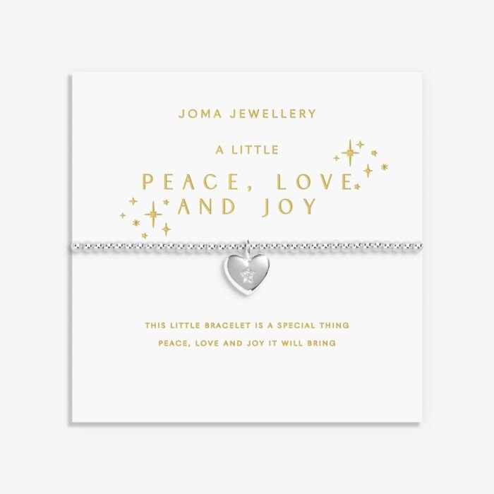 Christmas A Little 'Peace, Love and Joy' Bracelet in Silver Plating - RUTHERFORD & Co