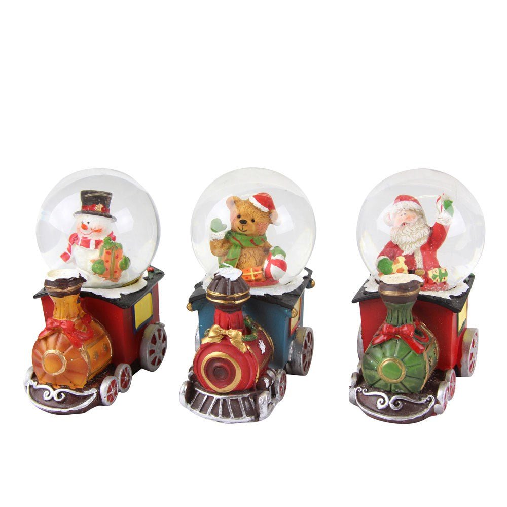 Christmas Character/Train Resin Mini Snow Globe (7cm) - RUTHERFORD & Co
