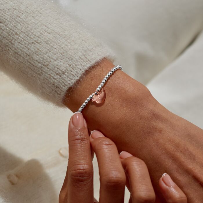 Christmas Cracker 'Christmas Robin' Bracelet in Silver and Rose Gold Plating - RUTHERFORD & Co