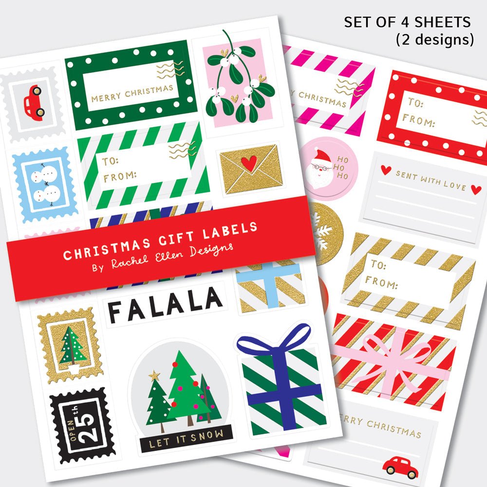 Christmas Gift & Envelope Labels - 4 Sheets - RUTHERFORD & Co