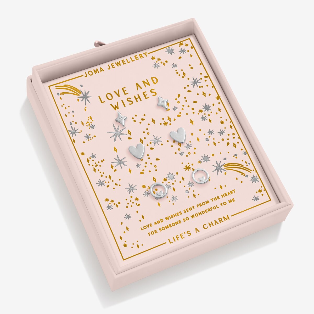 Christmas Life's A Charm 'Love and Wishes' Stud Earrings - RUTHERFORD & Co