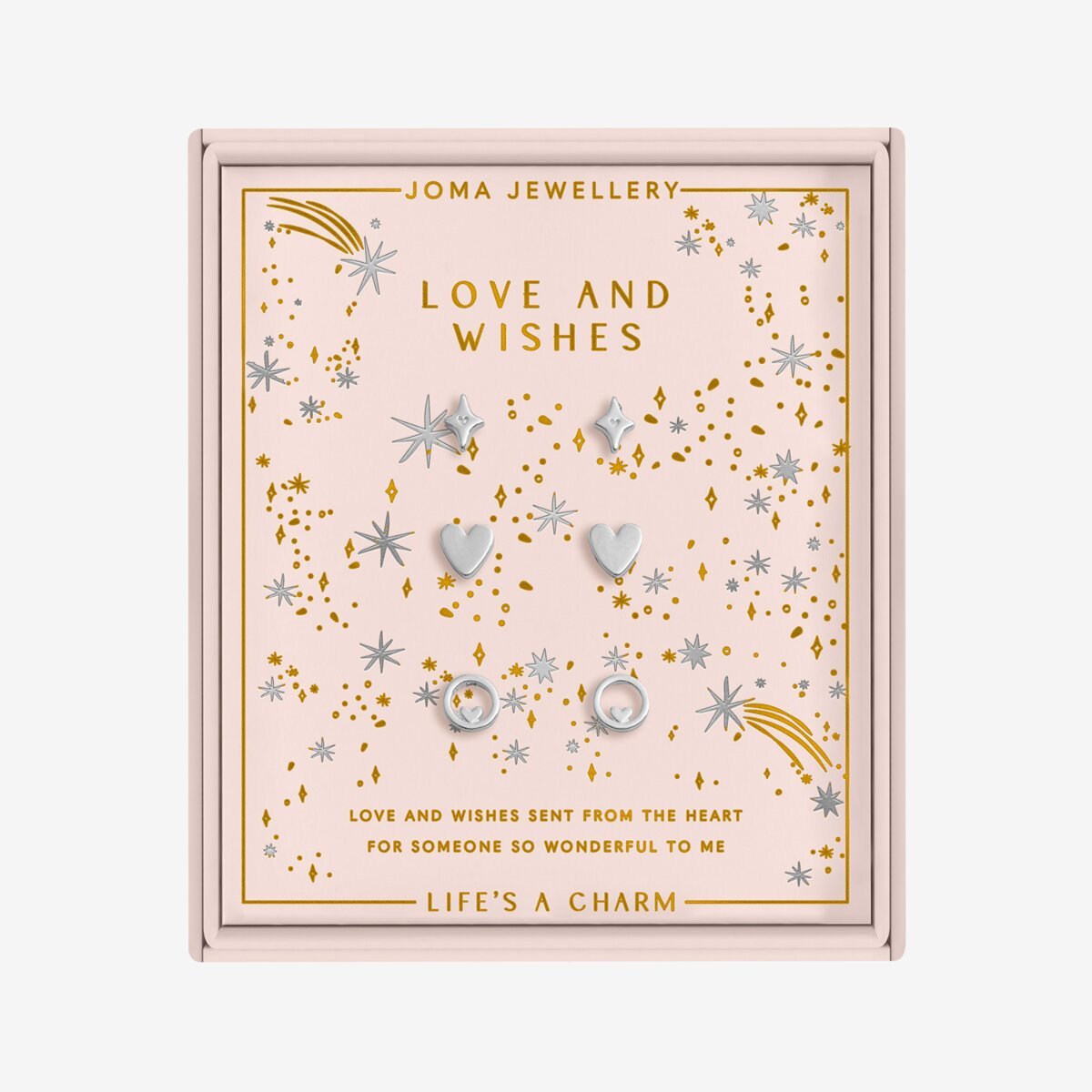 Christmas Life's A Charm 'Love and Wishes' Stud Earrings - RUTHERFORD & Co