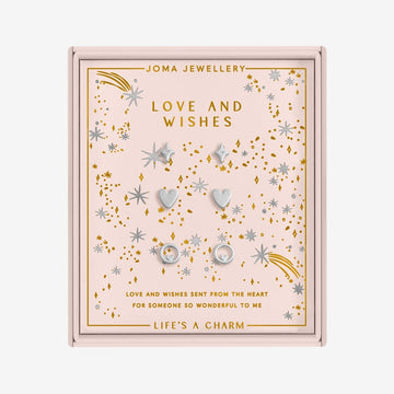 Christmas Life's A Charm 'Love and Wishes' Stud Earrings - RUTHERFORD & Co
