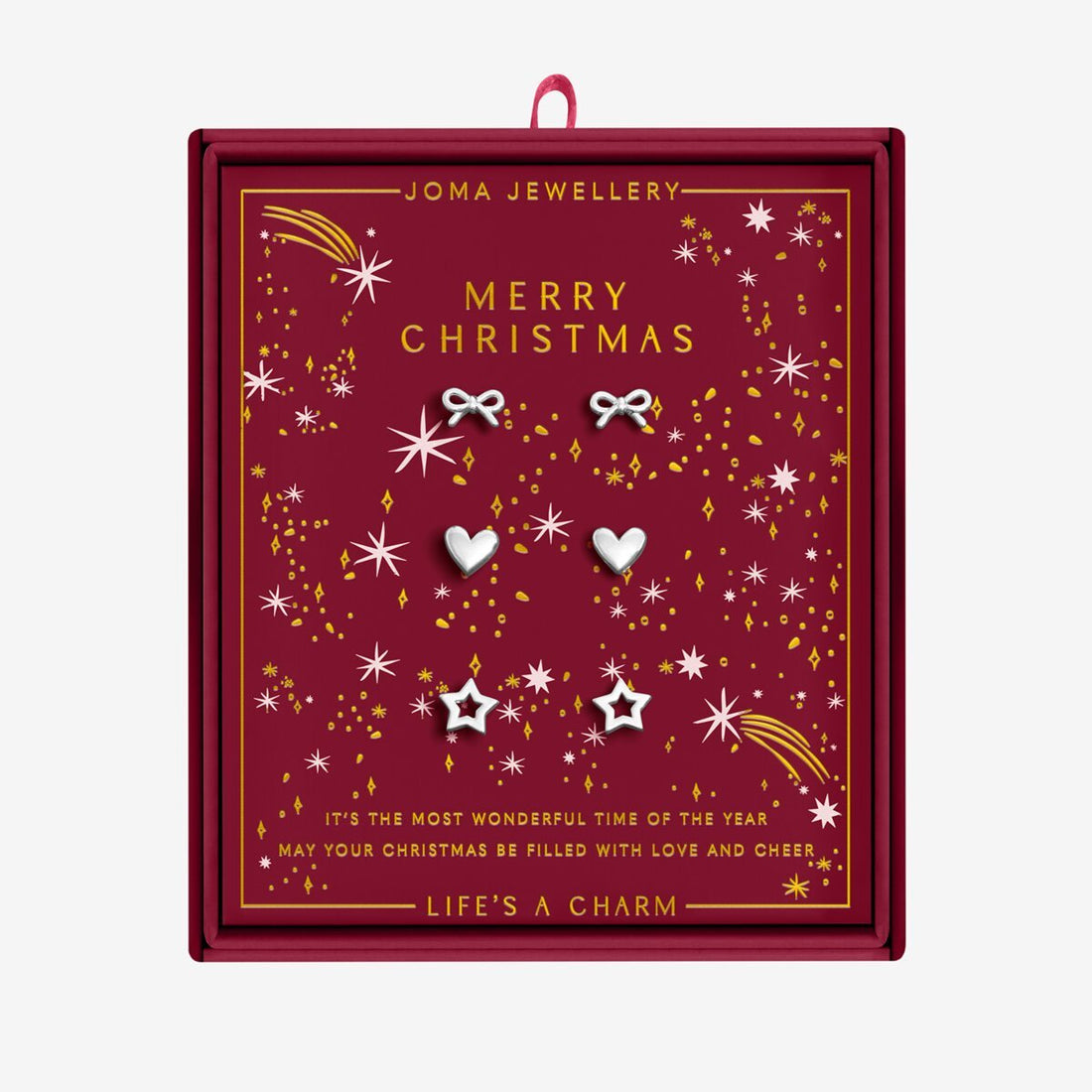 Christmas Life's A Charm 'Merry Christmas' Stud Earrings - RUTHERFORD & Co