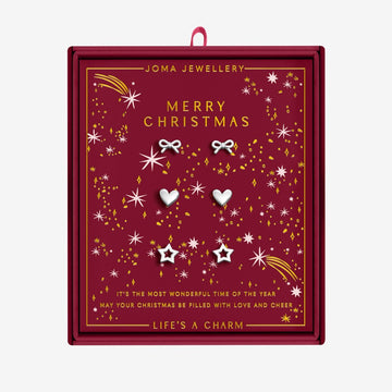 Christmas Life's A Charm 'Merry Christmas' Stud Earrings - RUTHERFORD & Co