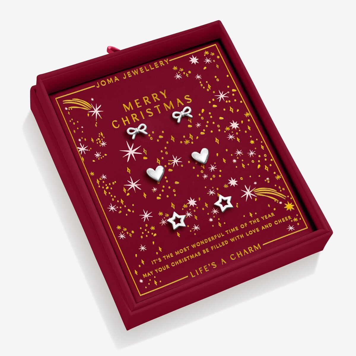 Christmas Life's A Charm 'Merry Christmas' Stud Earrings - RUTHERFORD & Co