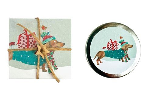 Christmas Sausage Dog - orange & mandarin lip balm - RUTHERFORD & Co