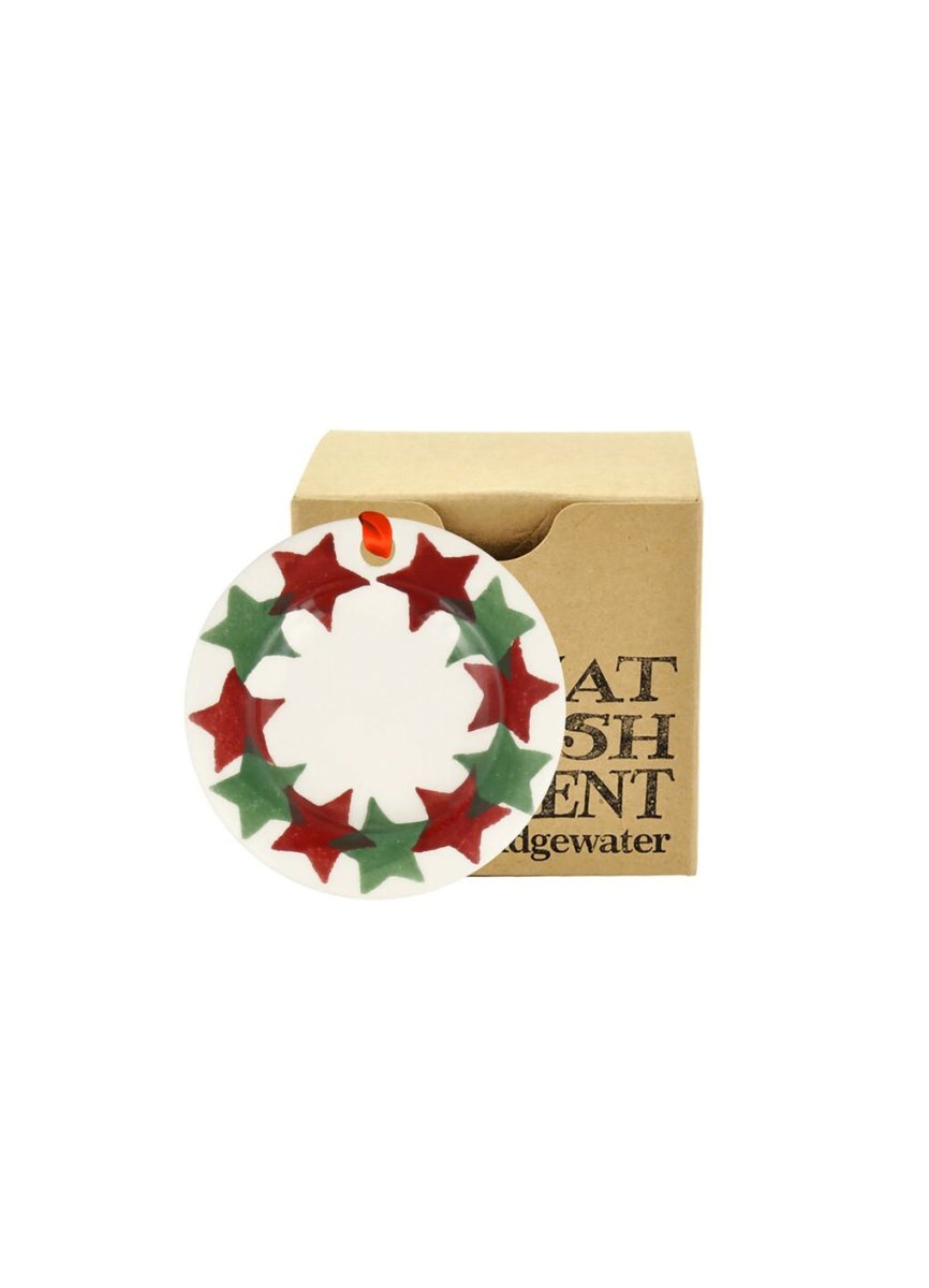 Christmas Stars Tiny Plate Decoration Boxed - RUTHERFORD & Co