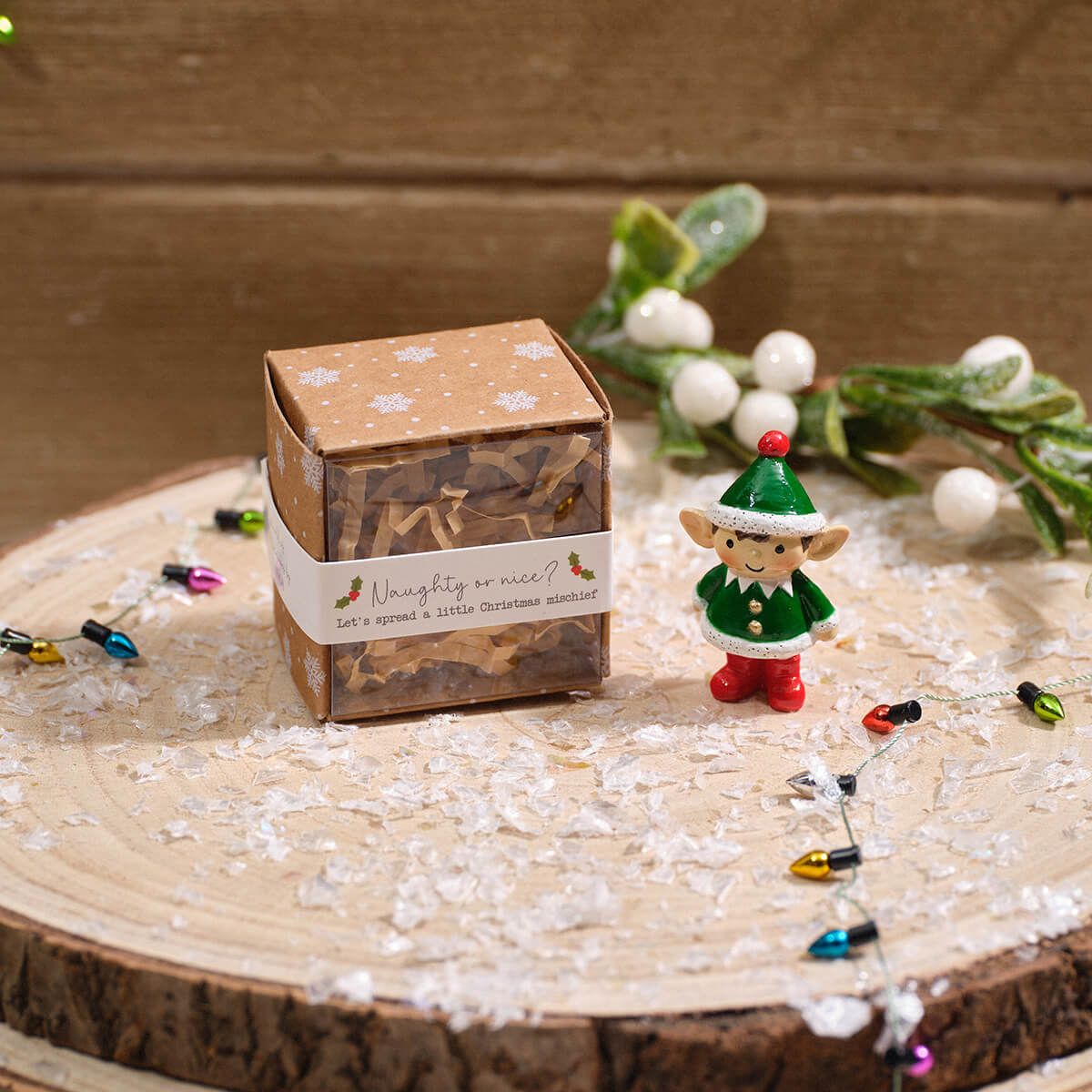Christmas Tiny World Resin Elf Keepsake With Gift Box - RUTHERFORD & Co