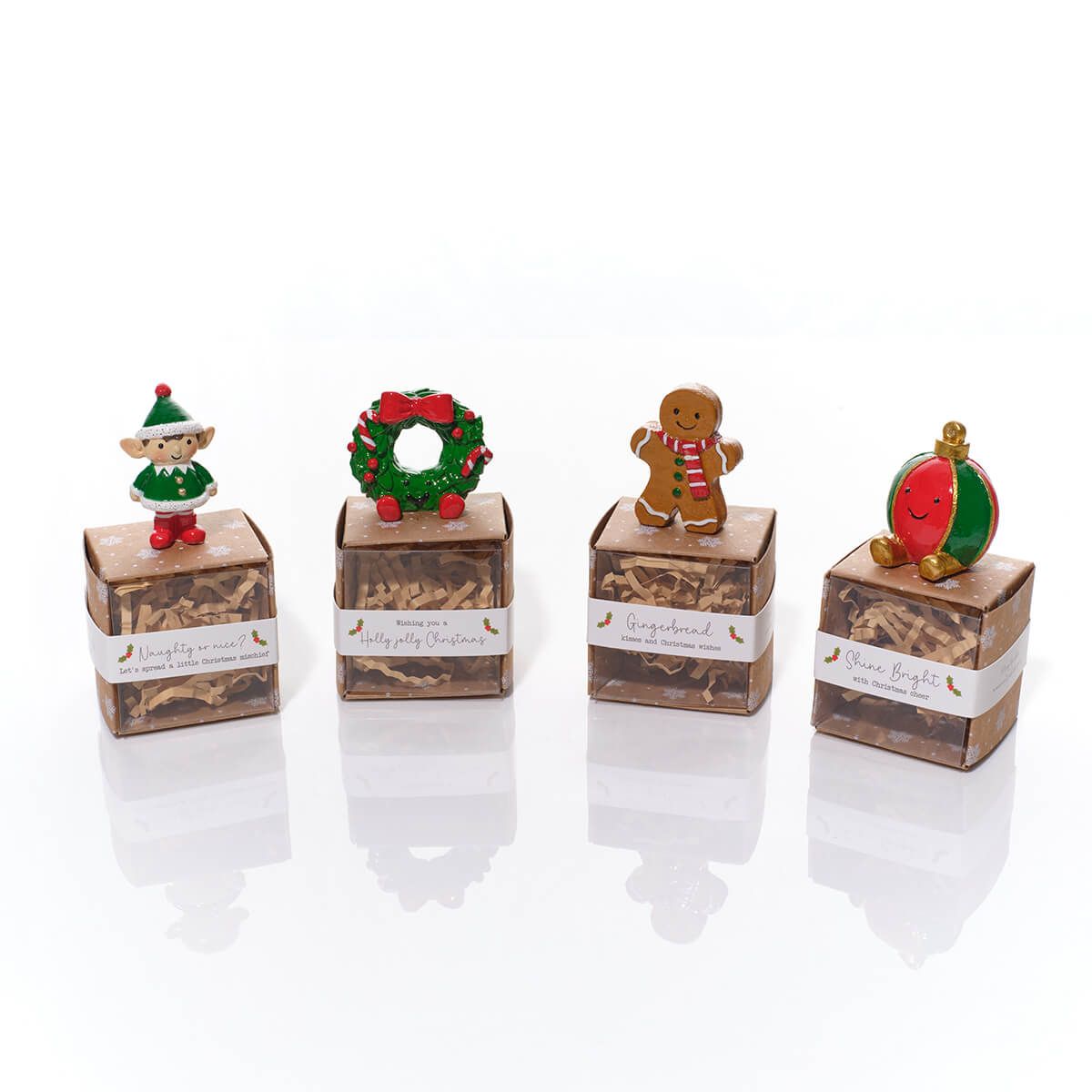 Christmas Tiny World Resin Elf Keepsake With Gift Box - RUTHERFORD & Co