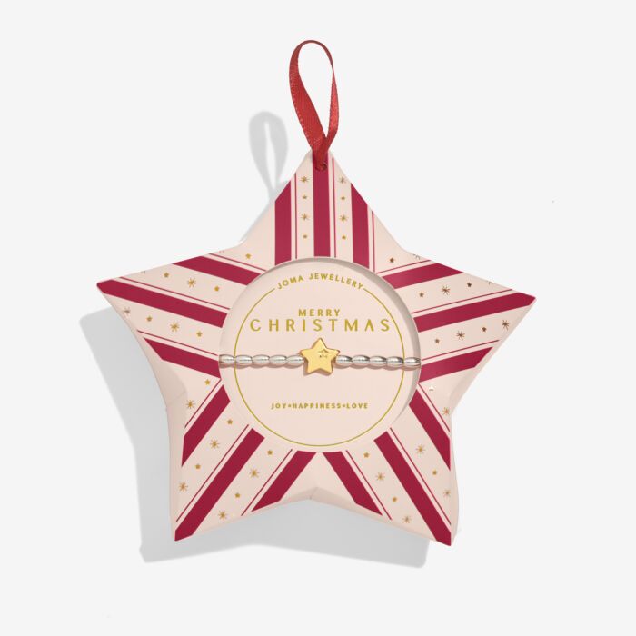 Christmas Wish 'Merry Christmas' Bracelet in Silver and Gold Plating - RUTHERFORD & Co