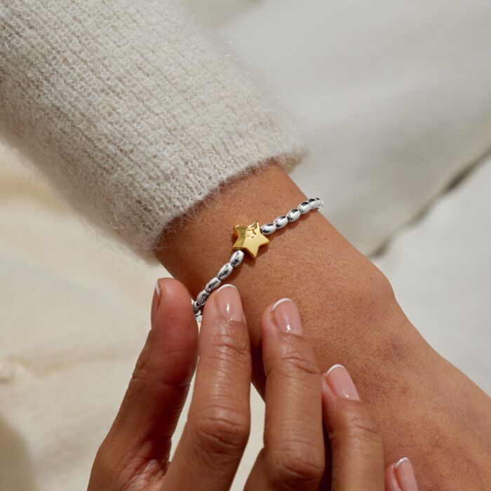 Christmas Wish 'Merry Christmas' Bracelet in Silver and Gold Plating - RUTHERFORD & Co