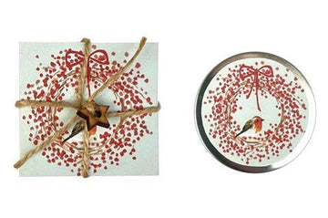 Christmas Wreath - raspberry & vanilla lip balm - RUTHERFORD & Co